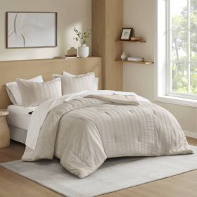 7-Piece Full Woven Striped Comforter Set