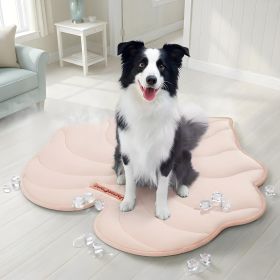 Dog Cooling Mat, Washable Pet Cooling Mat,X-Large  55" x 45" Thick & Durable Large Cooling Mat for Dogs (Color: Light Pink)