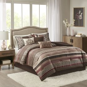 7 Piece Comforter Set (Color: as pic)